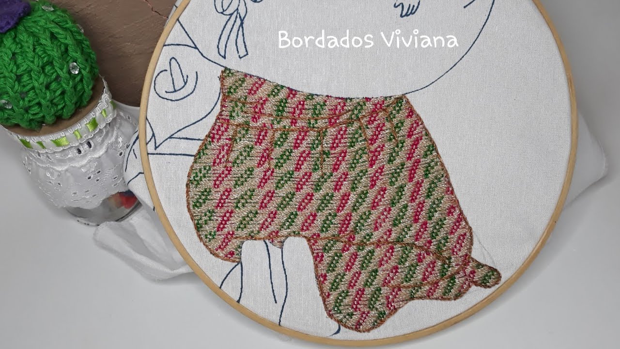 Bordado fantasia FALDA (vestido) Mujer con bebé en rebozo
