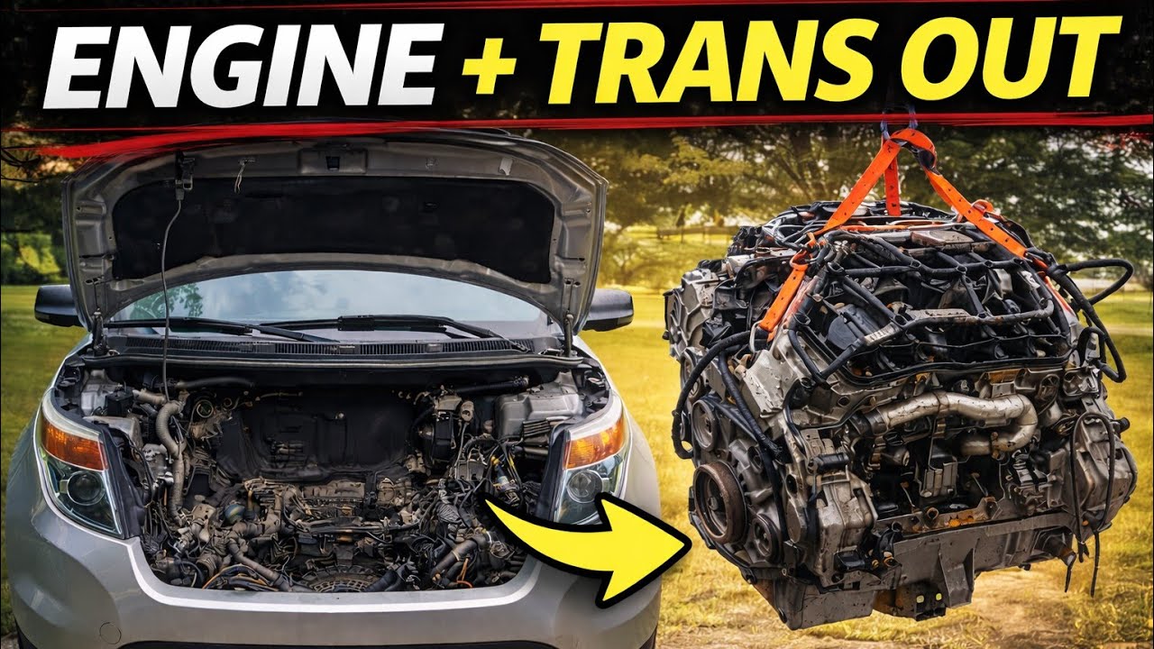 Removing replacing the engine & transmission in Ford Explorer 2011-2019 3.5l ti vct