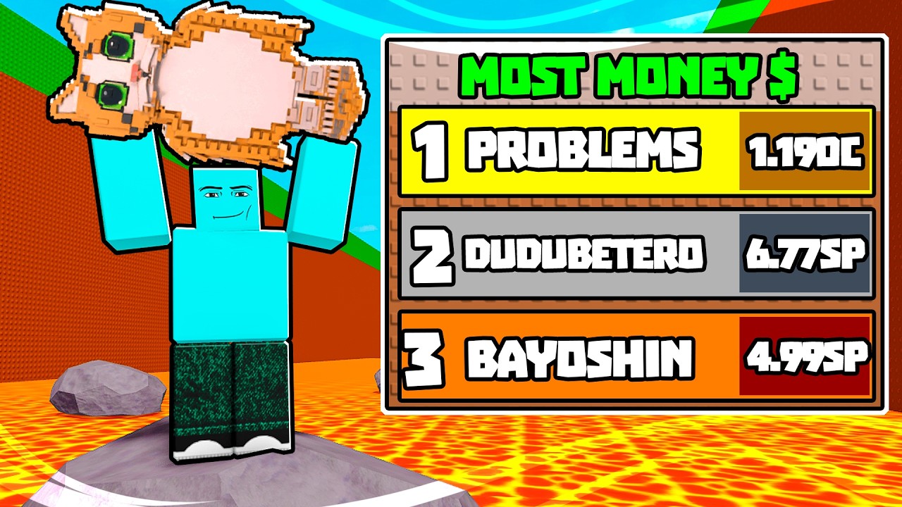 Gastei R$ 8 SEXTILHÕES no Lava For Brainrots para entrar na Leaderboard Mundial! 🏃🌋