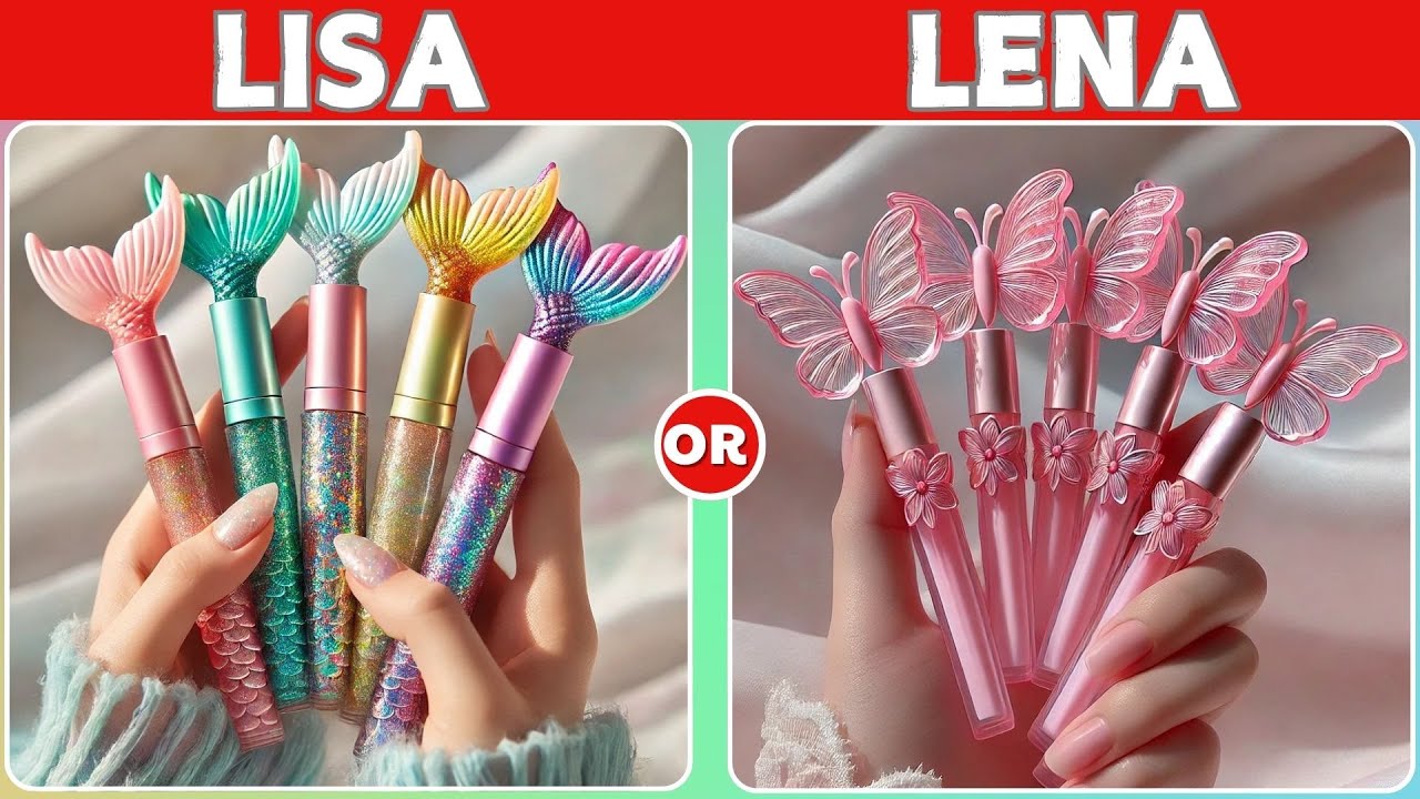 Lisa or Lena? Rainbow 🌈 vs. Pink 💖Bold Accessories or Timeless Elegance?✨💄👛 #viral #trending #makeup