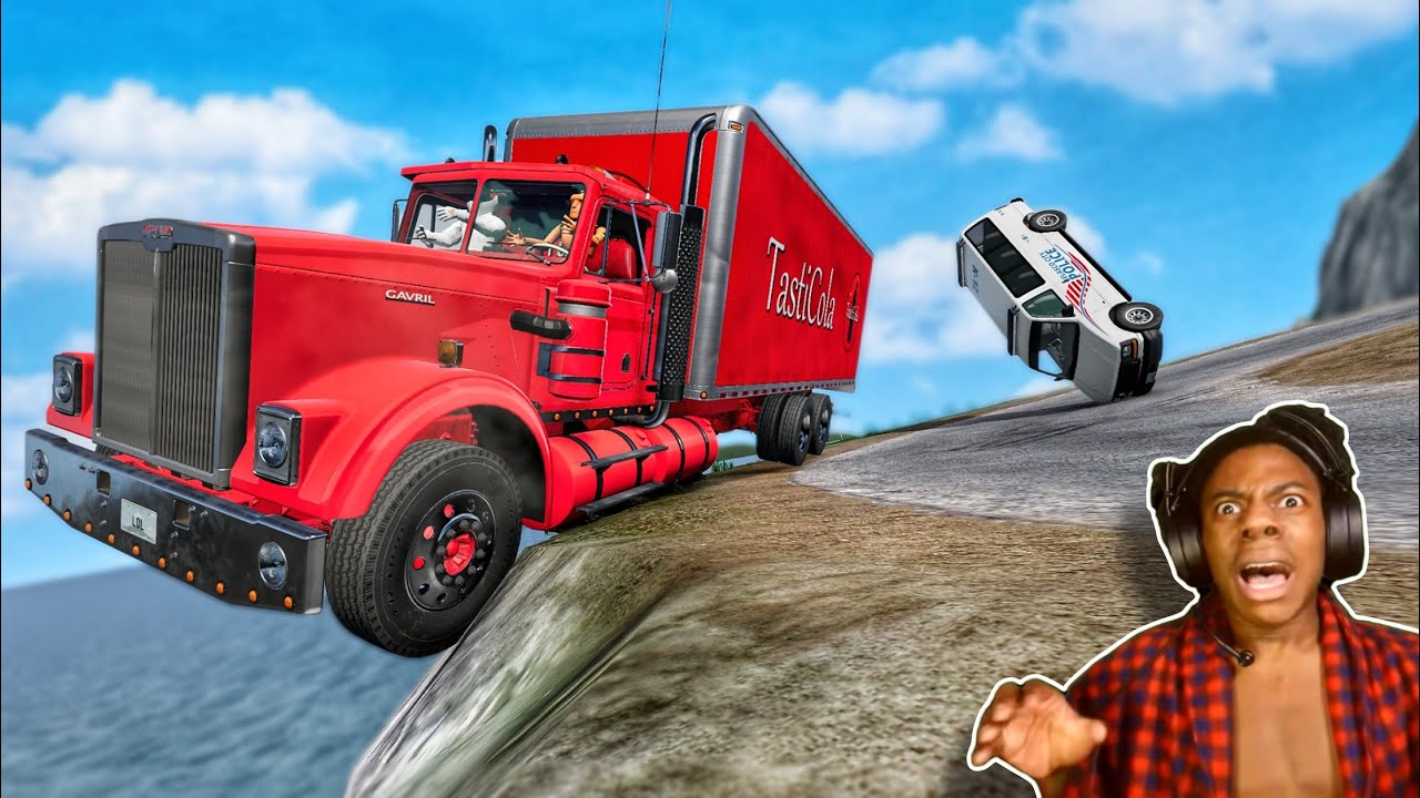 Грузовик против скалистых дорог 😱 - [BeamNG.Drive]