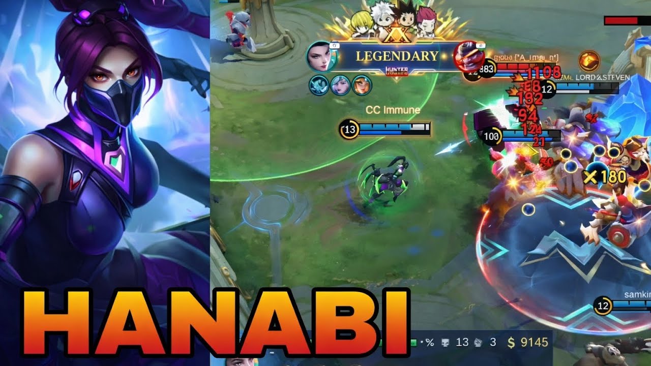 HANABI GAMEPLAY HIGHLIGHTS !!#gameplayhanabi #mlbb #mobilelegends 