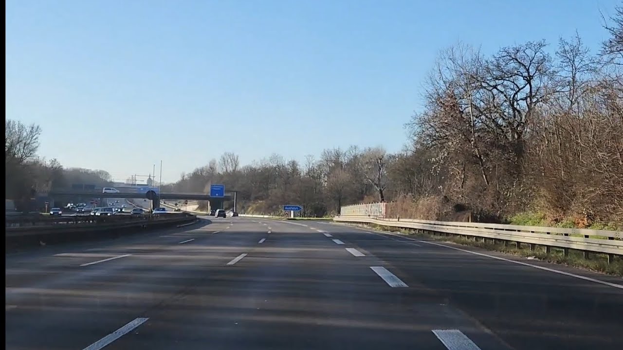 Driving in Germany from Frankfurt city to Steinbach over Highway A66 PLEASE LIKE&SUBSCRIBE