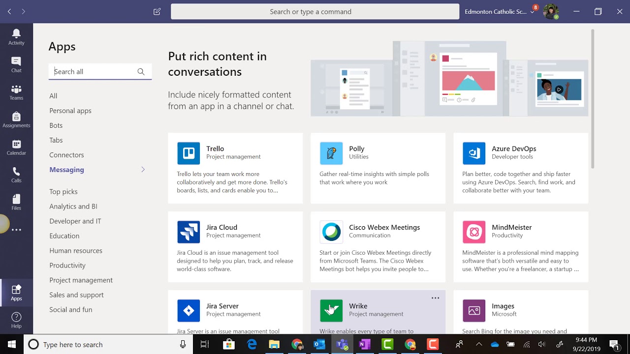 Messaging Extensions in the Conversations Tab in Microsoft Teams