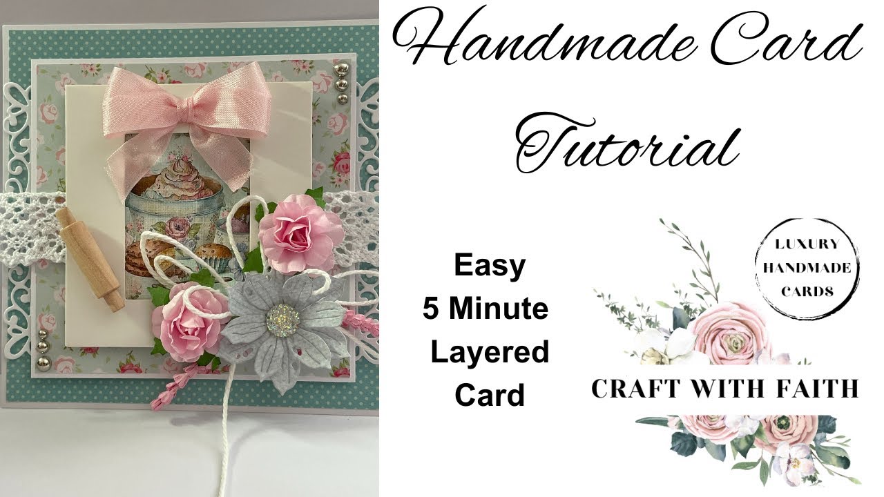 Quick 5 minute handmade layered card - tutorial