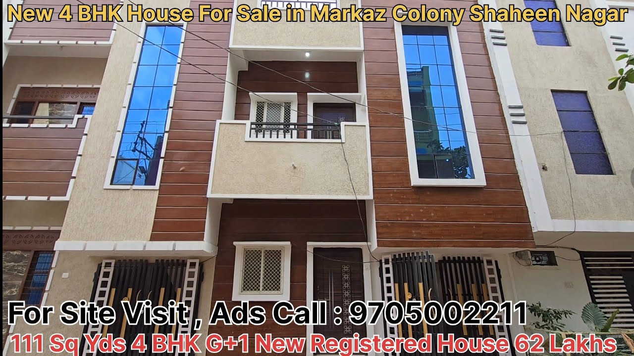Brand New Beautiful House Sold out in Markaz Colony Shaheen Nagar Hyderabad 111 Sq Yd 4 BHK 62 Lakhs
