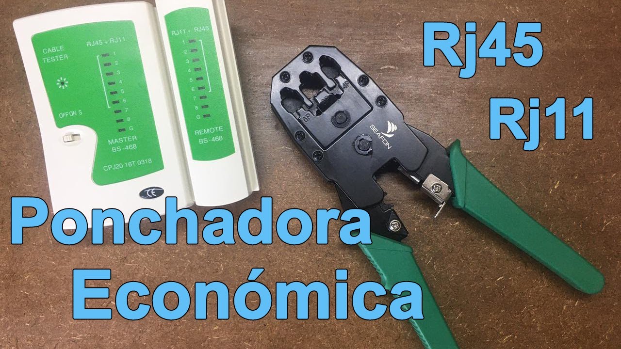 Review ponchadora Rj45 ECONÓMICA - Como ponchar cable ETHERNET
