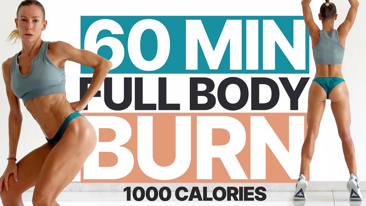 60 MIN FULL BODY FAT BURNING HIIT WORKOUT - No Equipment - No Repeats - At Home