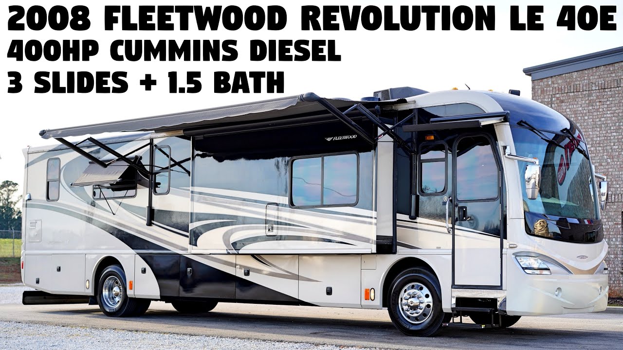 2008 Fleetwood Revolution LE 40E 1.5 BATH A Class 400HP Cummins Diesel Pusher - $132,900