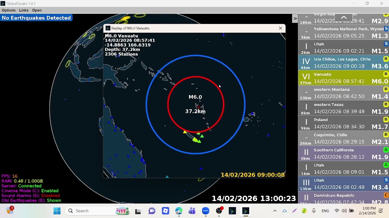 Vanuatu earthquake M6.0, M6.1, M6.2, M6.3#earthquake