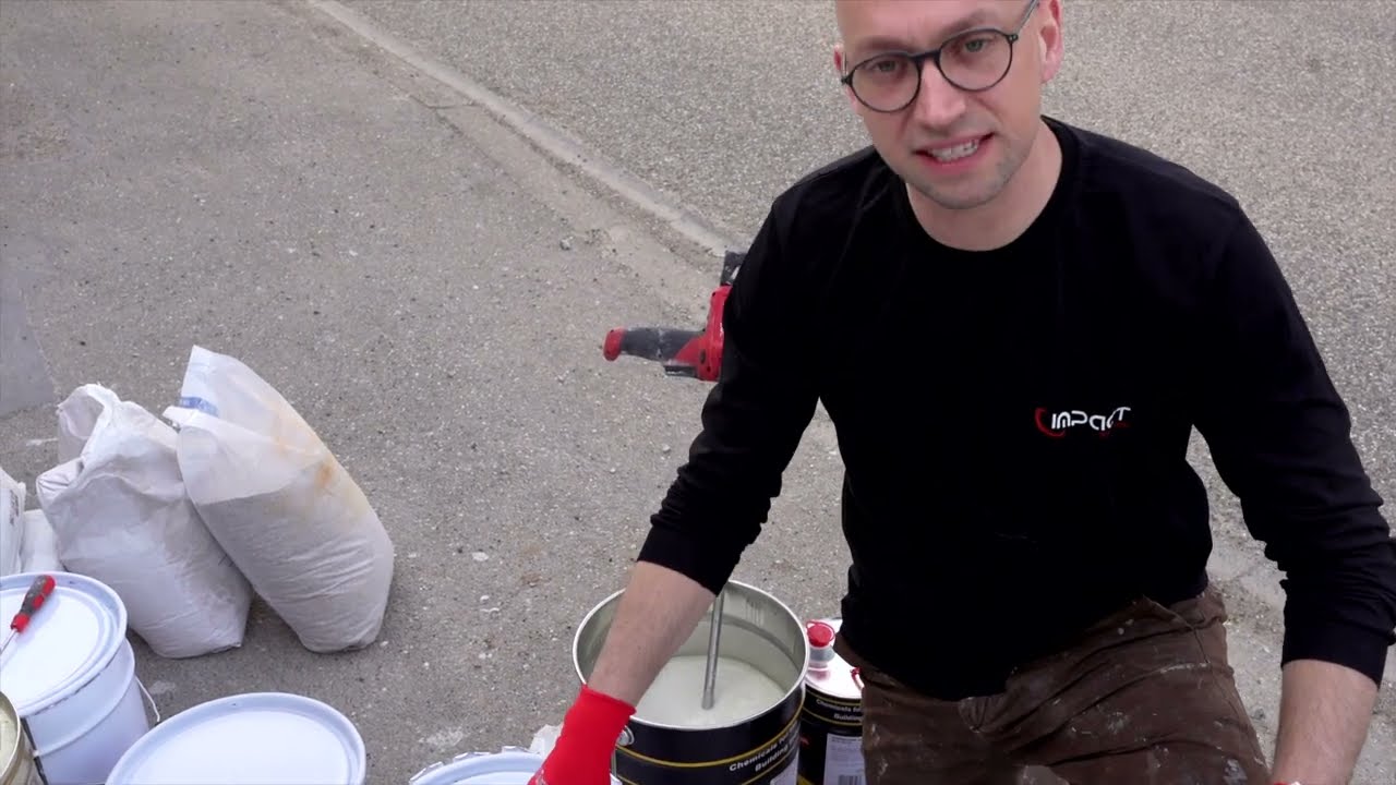 Hyperdrain - Application d'une résine de sol décoratif - Impact Systems avec @Kelly Cruz