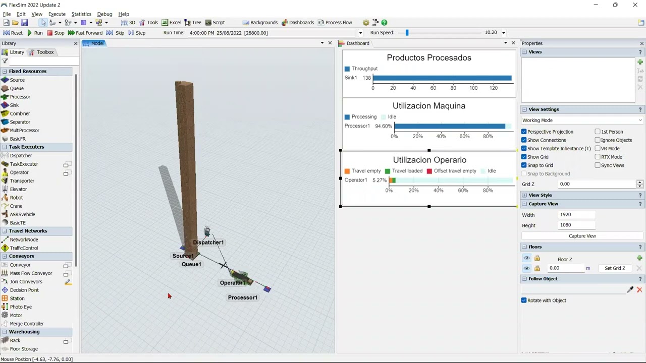 Optimización de la simulación usando OptQuest