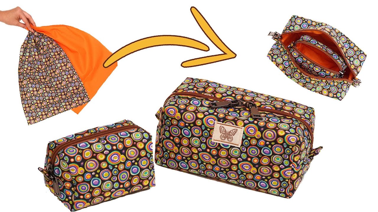 Простая косметичка без выкройки легко и быстро!