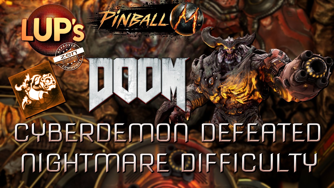 Pinball M ⚫ DOOM  Pinball ► Cyberdemon Defeated in Nightmare Difficulty (Achievement)