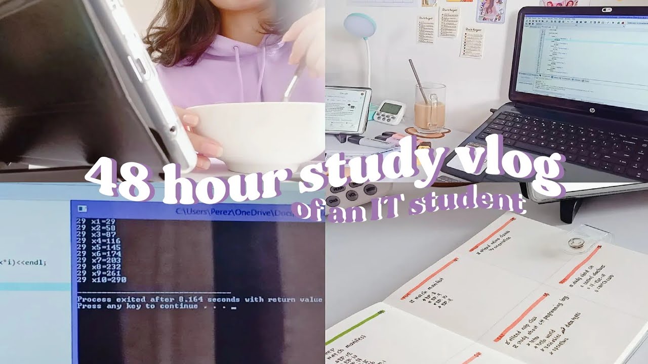 💻 48 hr study vlog of an Information Technology student — learning C++ | Philippines
