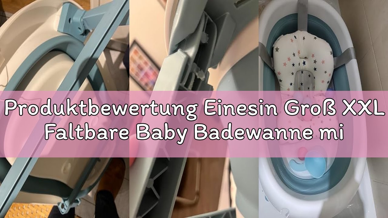 Produktbewertung Einesin Groß XXL Faltbare Baby Badewanne mit integriertem Thermometer, Baby Wanne I
