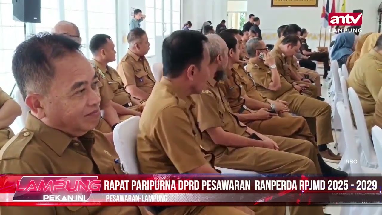 Rapat Paripurna DPRD Pesawaran  Ranperda RPJMD 2025   2029