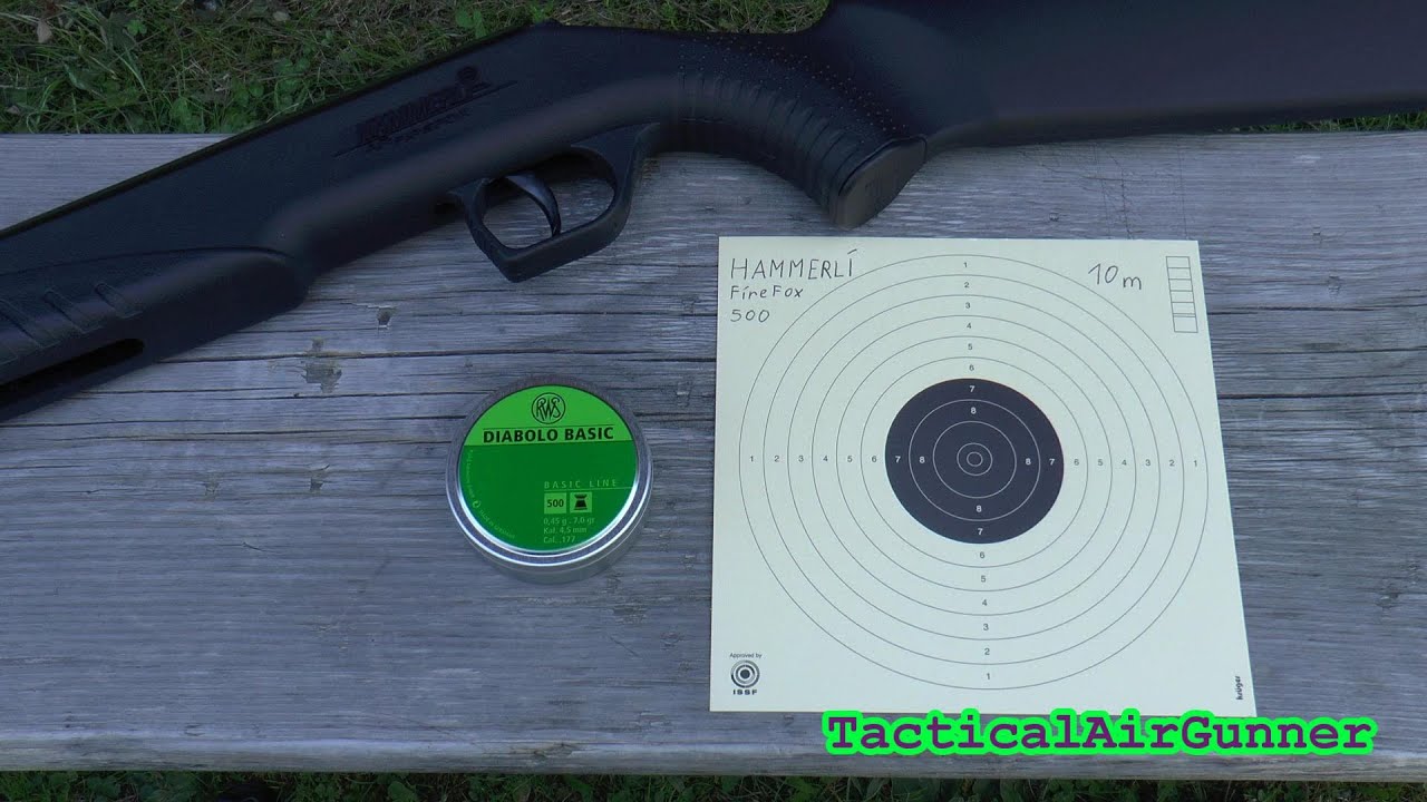 Hammerli FireFox500 AirRifle 10 meter ShootingTest
