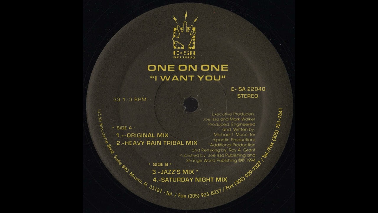 One On One - I Want You (Heavy Rain Tribal Mix)