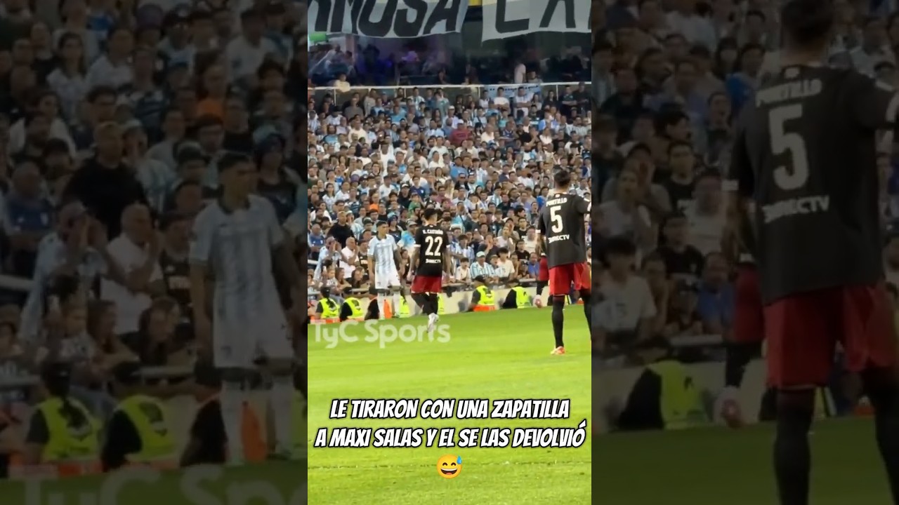 Le tiraron con una zapatilla a Maxi Salas #futbol