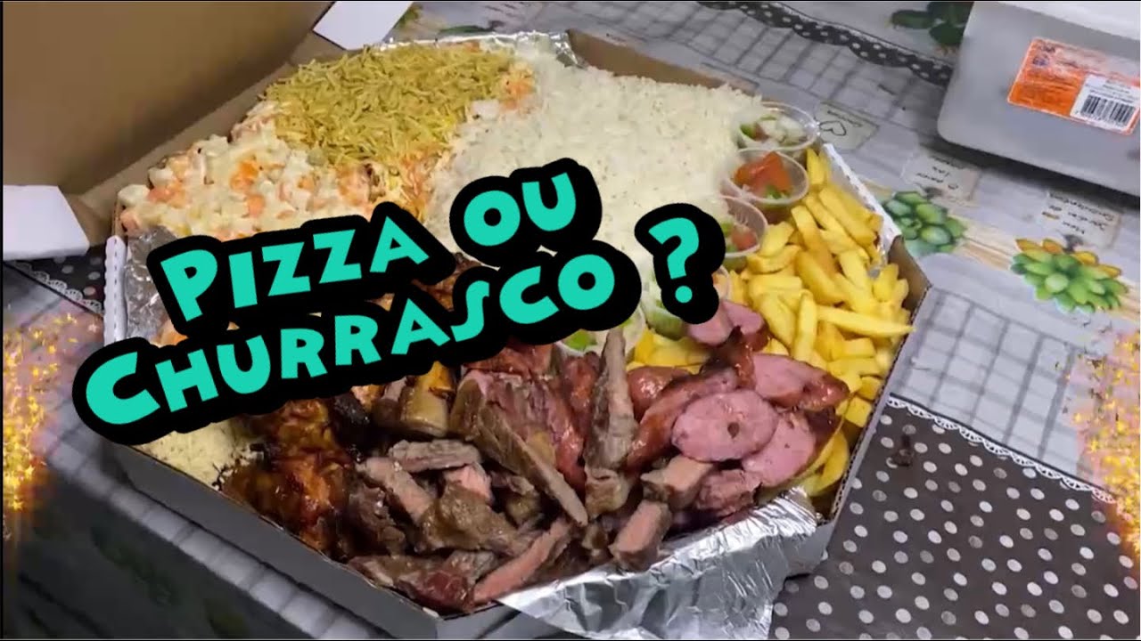 Já viu o churrasco na caixa de pizza?