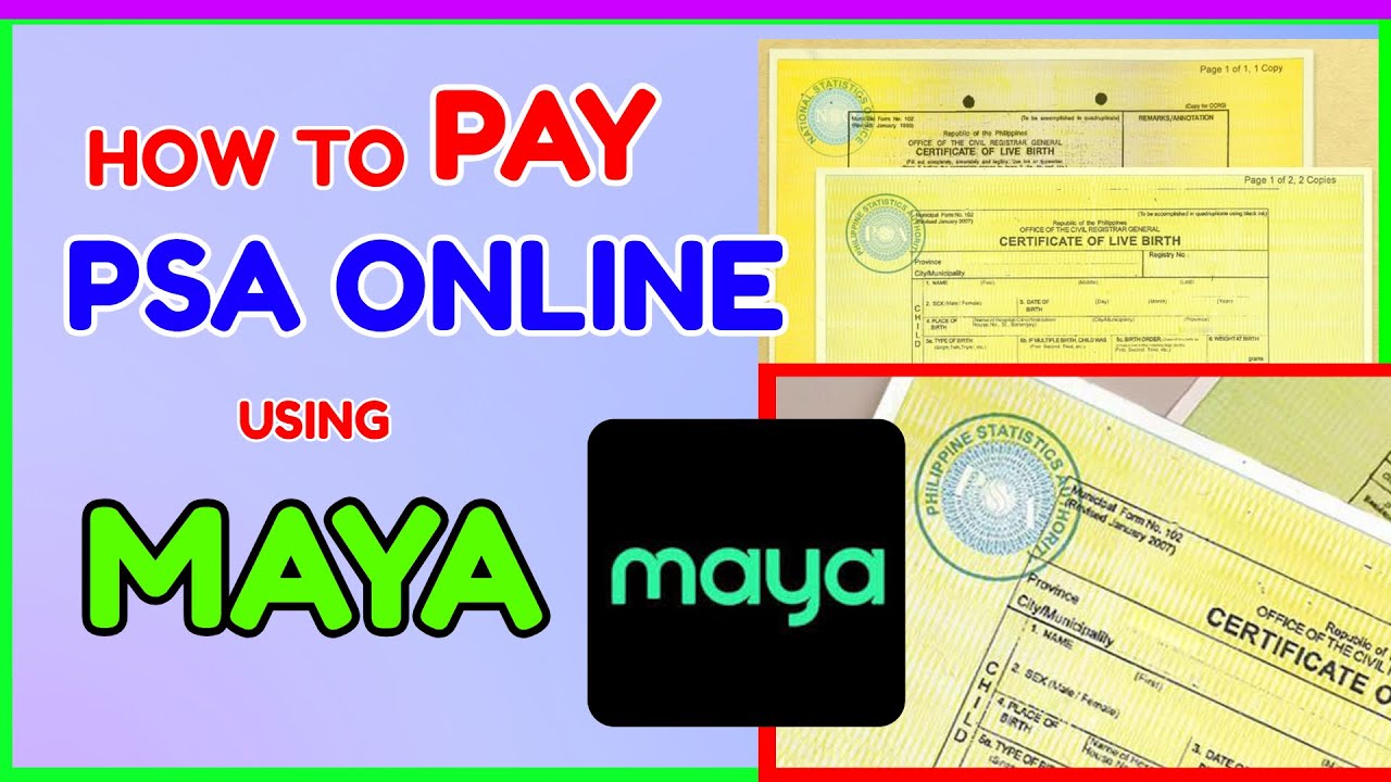 How to PSA Online: PSA Certicate Maya Online Payment