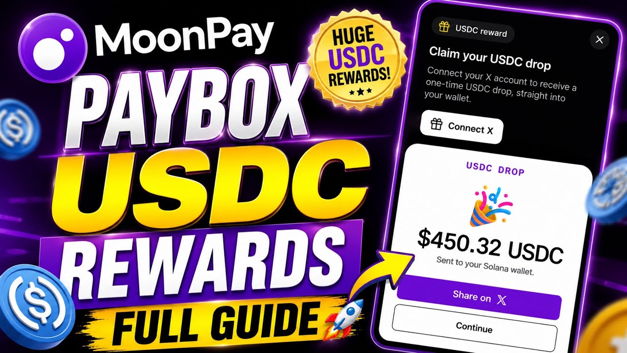 How to Get MoonPay PayBox USDC Rewards | Full Guide 2026 💰 Huge USDC Allocation!