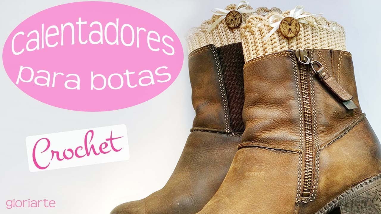 Calentadores de ganchillo. Crochet boot cuffs.