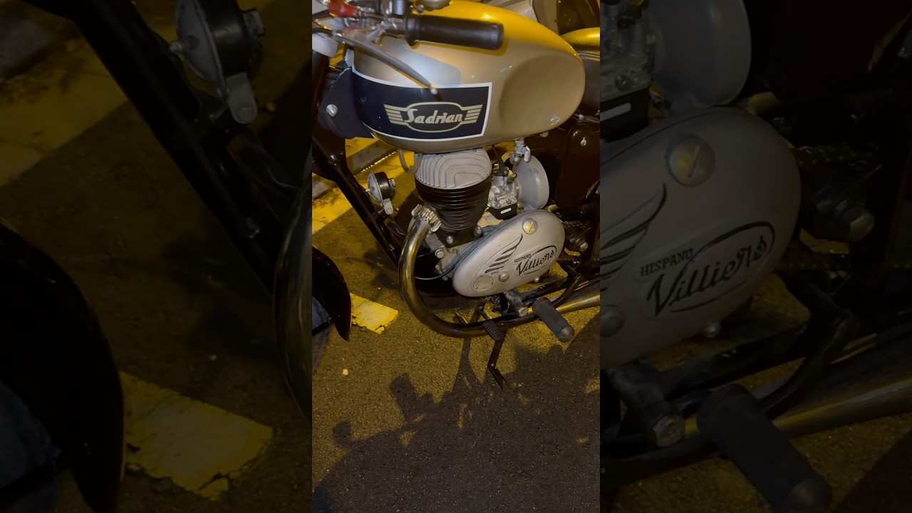 Moto cl&aacute;sica curiosa SADRIAN motor Hispano Villiers #motosclasicas