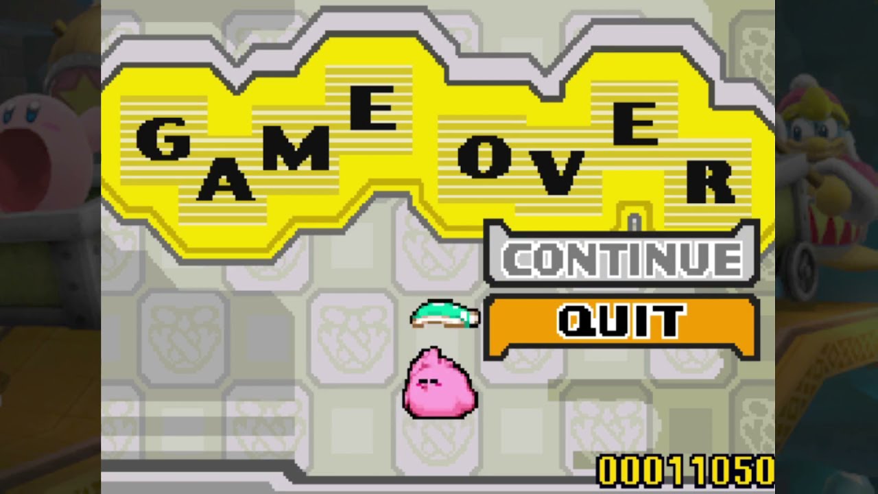 Kirby: Nightmare in Dream Land - Game Over (GBA)