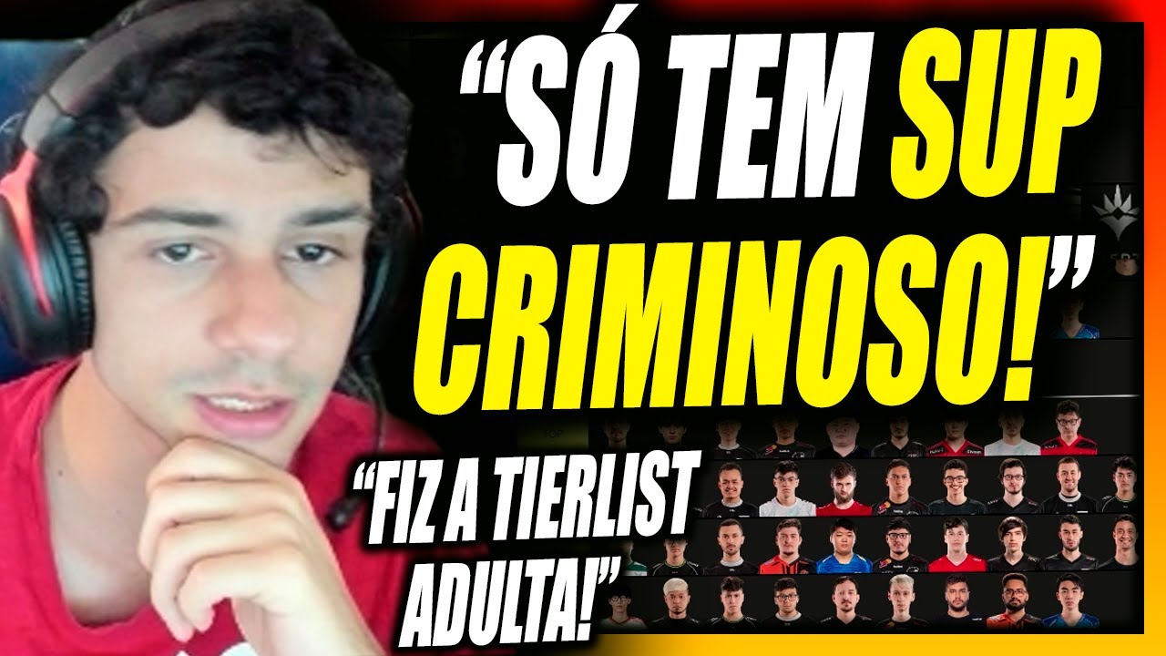 BRUCER FEZ A TIERLIST DE TIMES E JOGADORES DE CADA LANE PARA O CBLOL 2023