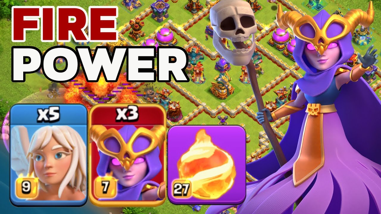 How to Best Use Fireball: TH16 Warden Walk Fireball Super Witch Legend League Attacks!