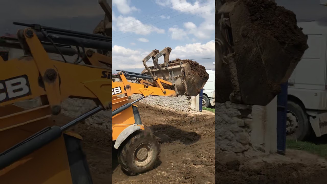 JCB 3CX ile gübre yükleme