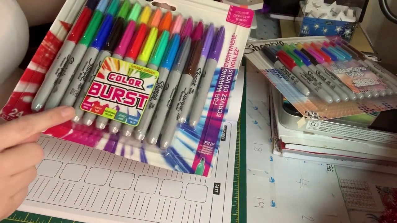 Образцы наборов Sharpies Color Burst и Electro POP.