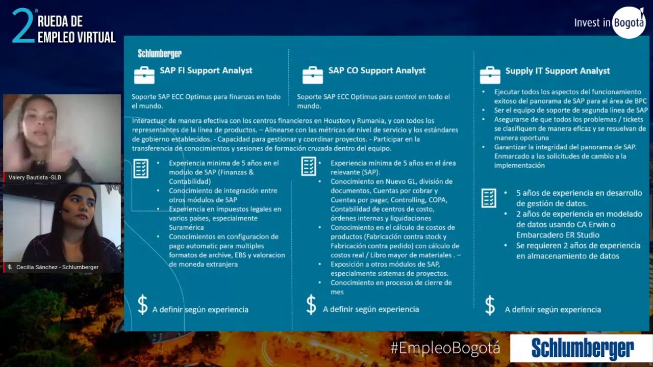 Presentación Schlumberger | Segunda Rueda de Empleo Virtual Invest in Bogota