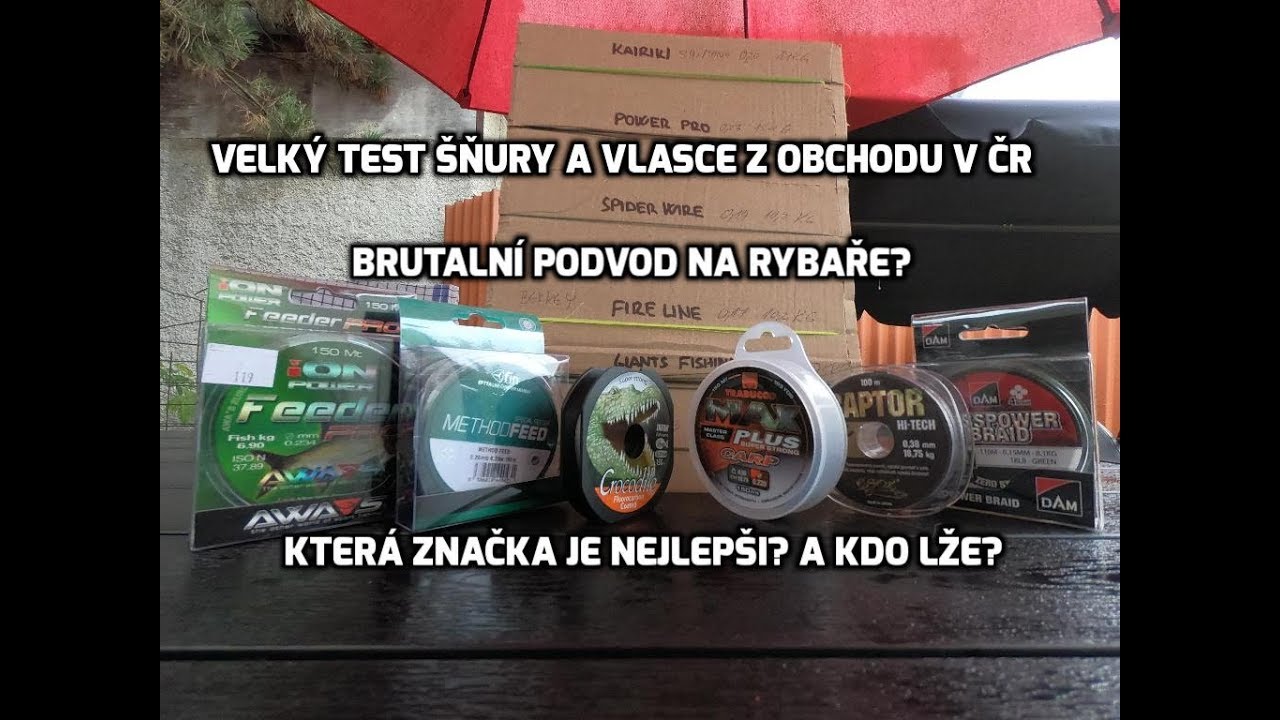 Test šňúr a vlasce z obchodu v ČR. Další šokující recenze !