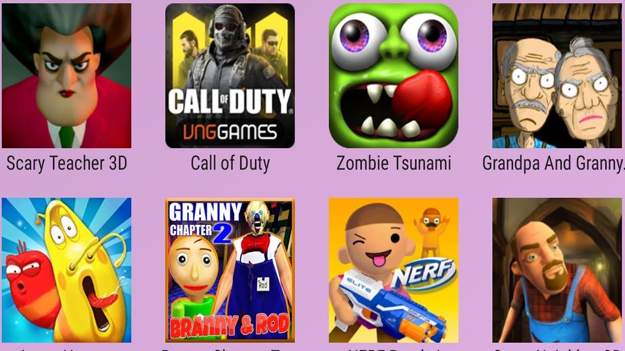 Top Horror Brain Game : Scary Neighbor - Grandpa And Granny & Scary Teacher / Call of Duty / Branny2