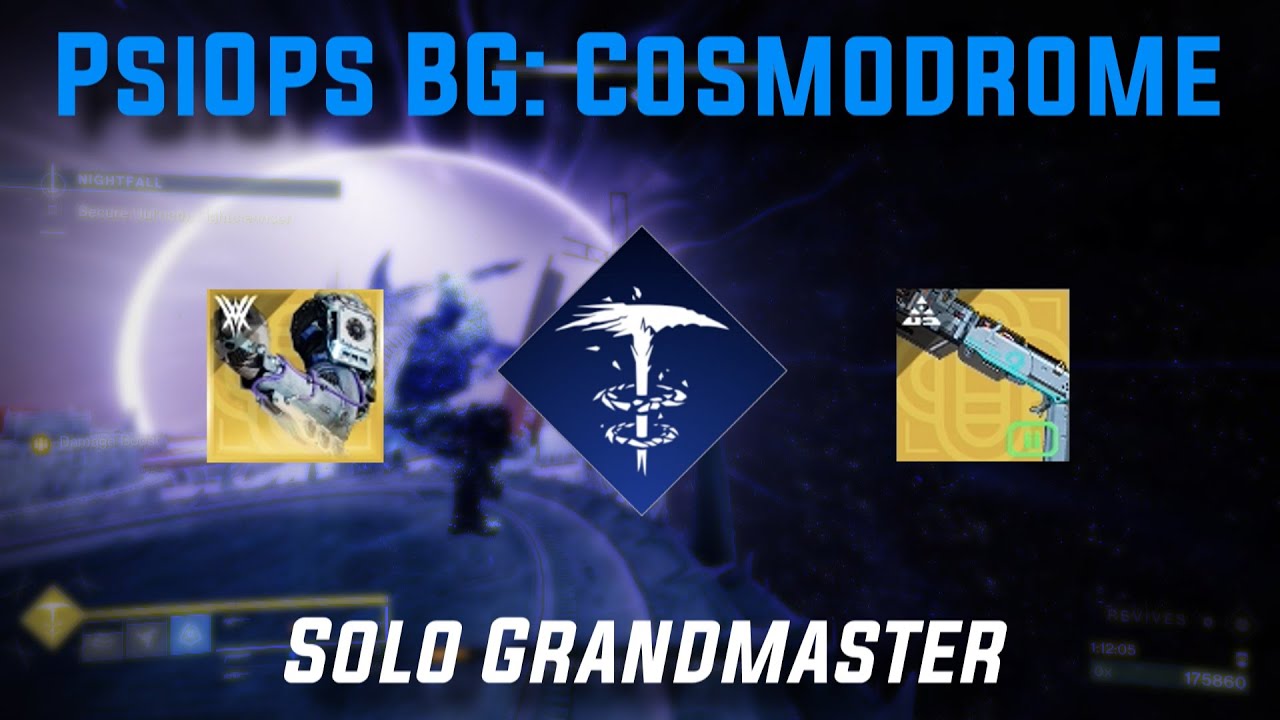 Solo GM PsiOps BG Cosmodrome Stasis Hunter w/ Conditional Finality [Destiny 2]
