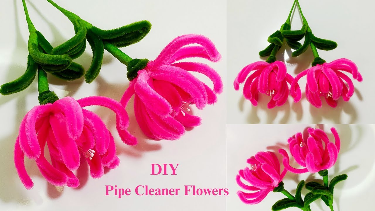 DIY Pipe Cleaner Flowers | How to Make Easy Pipe Cleaner Flowers | Easy way for tutorial flower 🩷