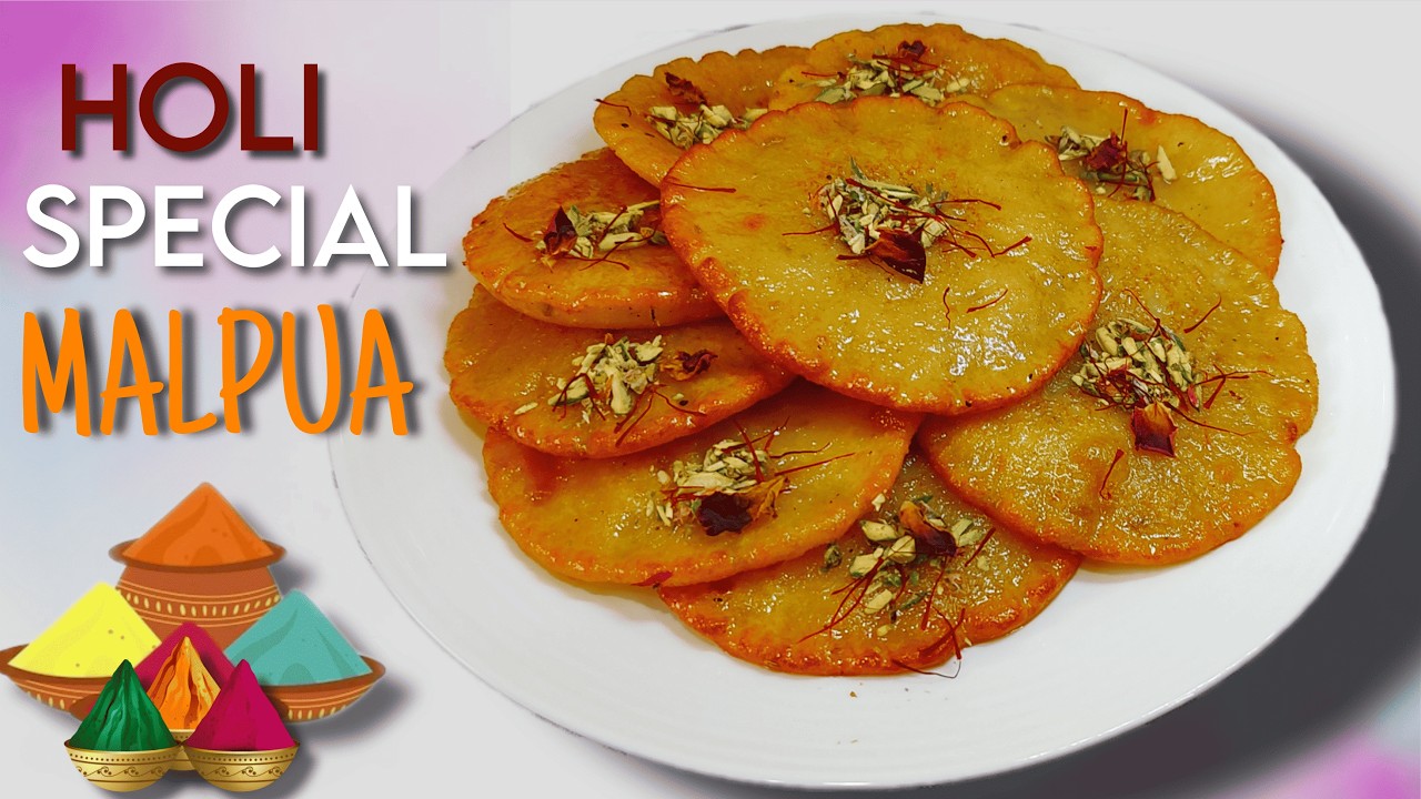 Holi Special Malpua Recipe | Maida Suji Malpua Without Khoya | Indian Sweet | Hrits & Jo's Kitchen