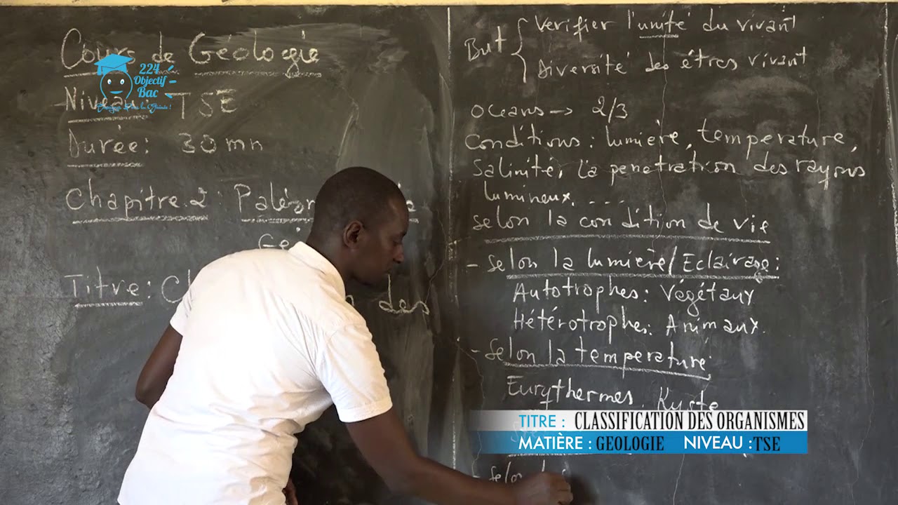 COUR DE GEOLOGIE - TSE  - PALEONTHOLOGIE GENERALE   CLASSIFICATION DES ORGANISMES