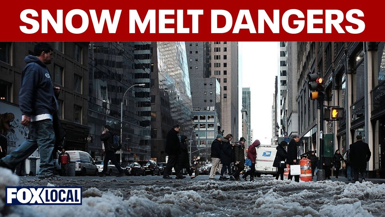 NYC officials warn of dangers as snow and ice melt