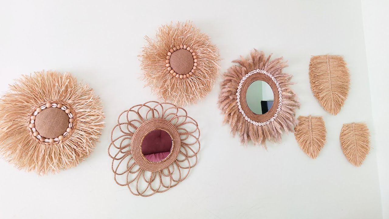 RAFYA İP İLE  HARİKA BİR DUVAR SÜSÜ YAPTIM 🤩 #kendinyap