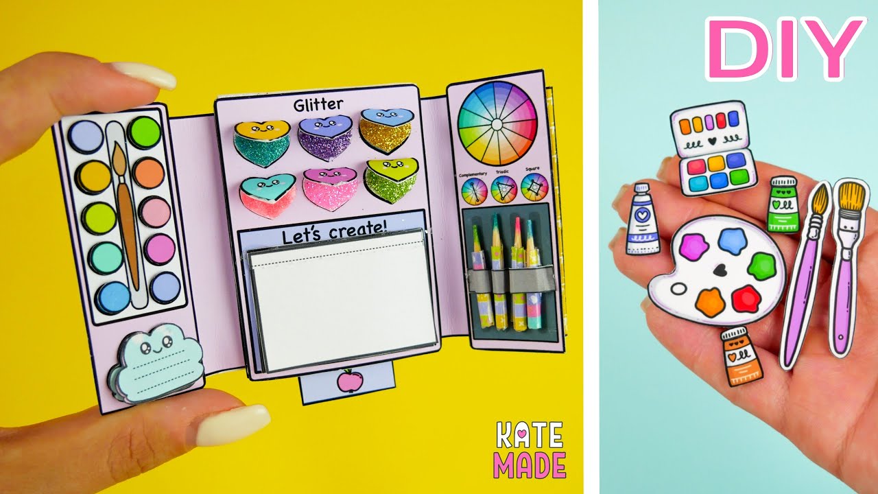 МИНИ-ОРГАНАЙЗЕР С КРАСКАМИ ДЛЯ БУМАЖНОЙ КУКЛЫ | БУМАЖНЫЕ ПОДЕЛКИ, КОТОРЫЕ ВАМ СТОИТ ПОПРОБОВАТЬ