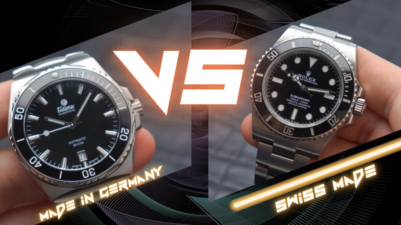 Khác biệt giữa đồng hồ lặn Rolex Submariner 124060 và Tutima Seven Sea S