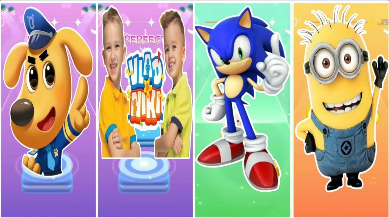 Sherif labrador vs Vlad and Niki vs Sonic vs Minions