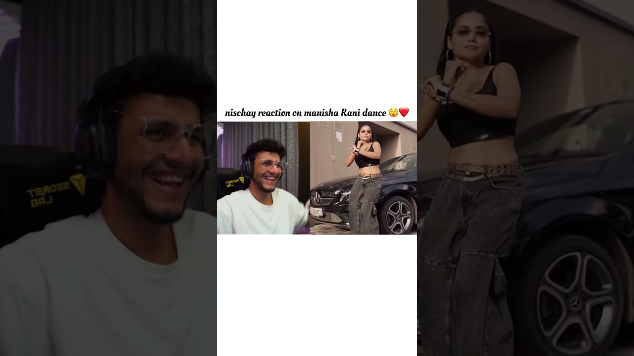 nischay reaction on Manisha rani dance 😲❤️ @triggeredinsaan  #liveinsaan #shorts