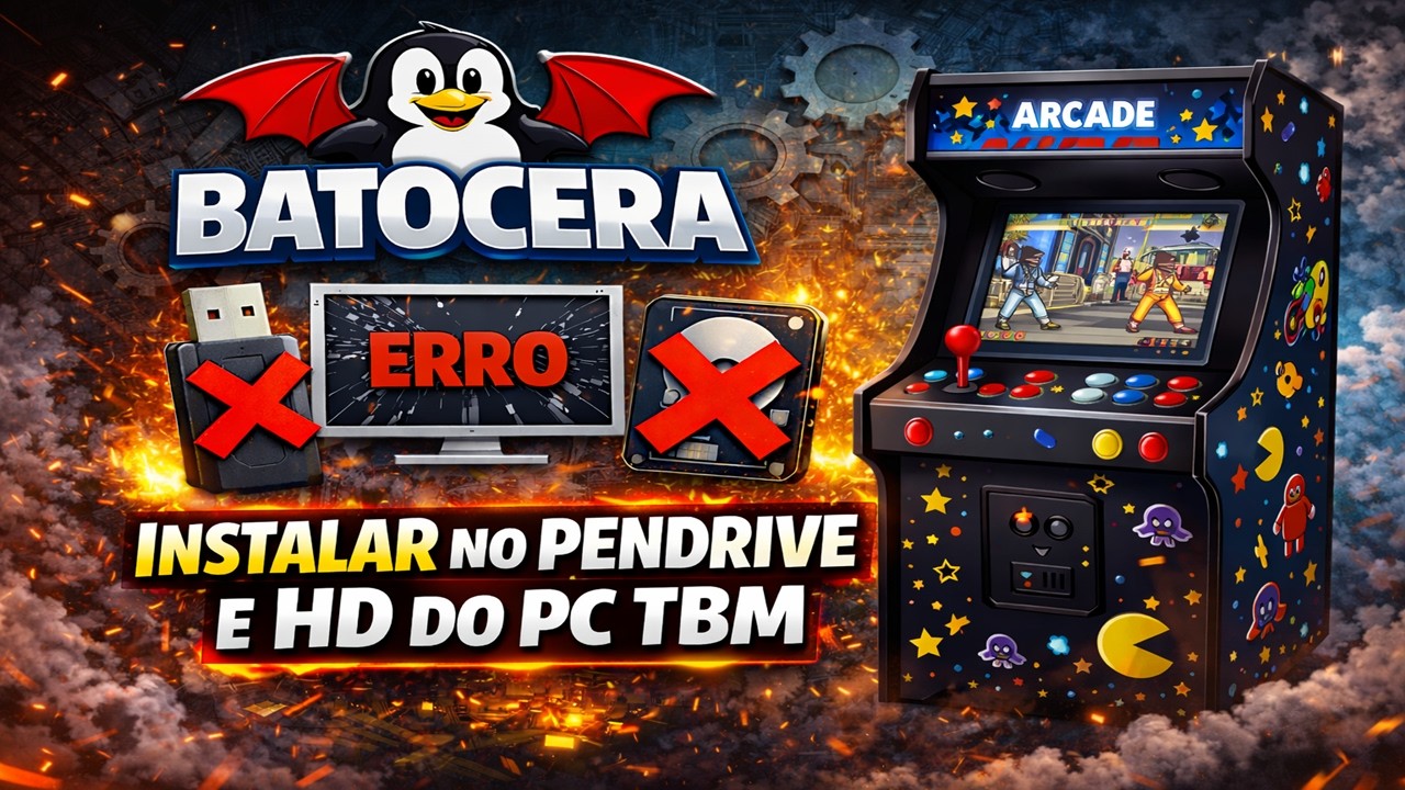 Resolvido: Instalar Recalbox/Batocera no HD do PC e no Pen Drive