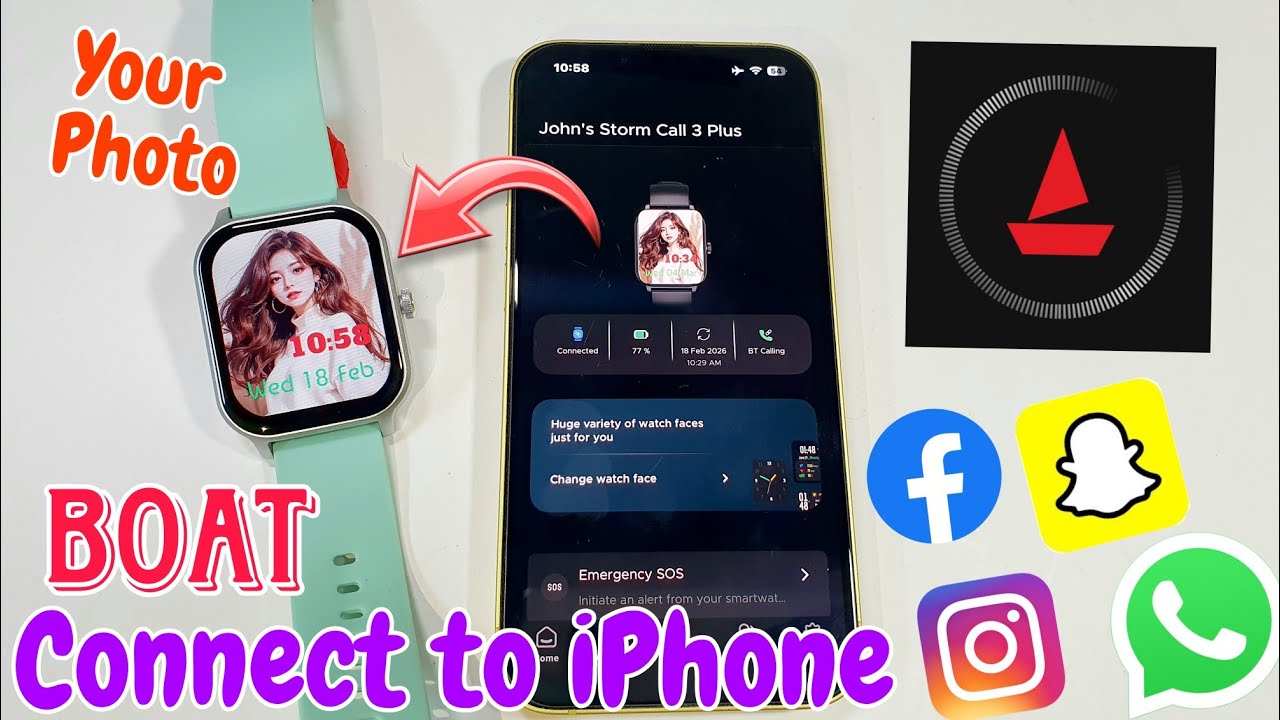 Boat Smartwatch Connect To iPhone | Iphone Se Boat Smart Watch Ko Connect Kaise Kare | Boat Crest Ap