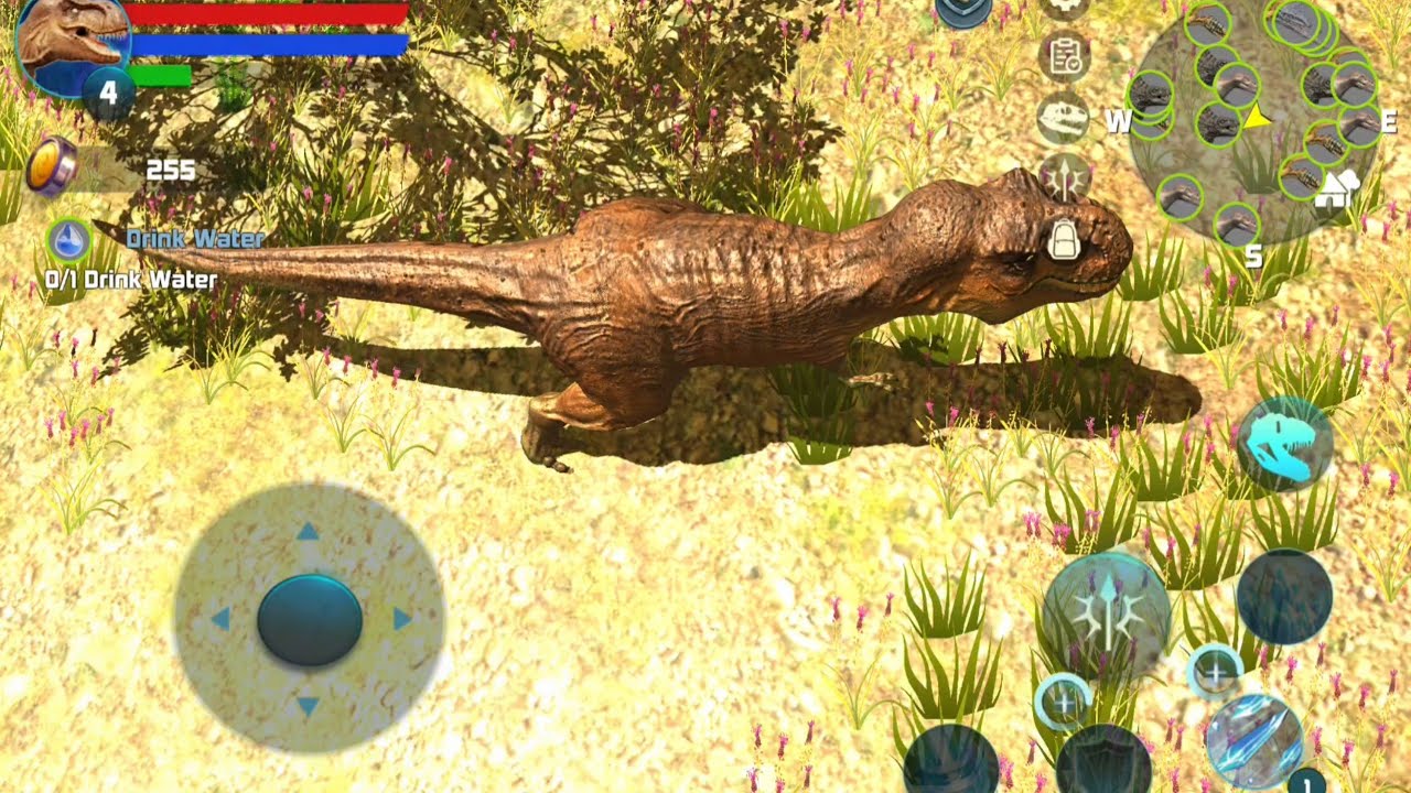 I'm playing a dinosaur T-Rex game